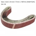 Uxcell 2-inch X 42-inch Aluminum Oxide Sanding Belt 36 Grits Sandpaper Lapped Joint For Sander 6pcs