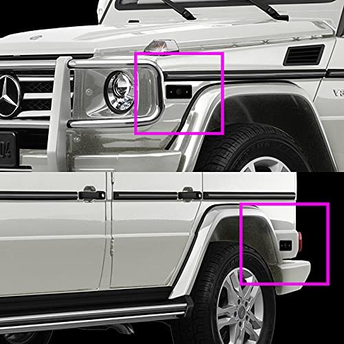 Eparts Front Rear Fender Side Marker Lights 4pc Turn Signal Lamp Assembly Replacement For 2002-2014 Mercedes G550 G63 W463