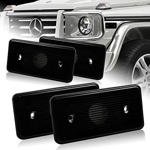 Eparts Front Rear Fender Side Marker Lights 4pc Turn Signal Lamp Assembly Replacement For 2002-2014 Mercedes G550 G63 W463