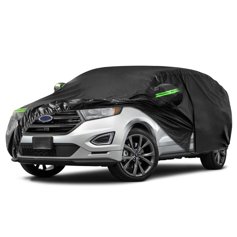 Waterproof Car Cover For 2007 2026 Ford Edge 6 Layers All Weather Protection With Cotton Liner Zipper Door And Windproof Bands