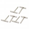 Uxcell 4 Length 10mm Diameter Cold Rolled Steel Invisible Floating Shelf Bracket 6pcs