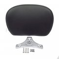 Httmt Chrome Cushion Backrest W Skull Plate Compatible With 1997-2017 H-d Touring Road King