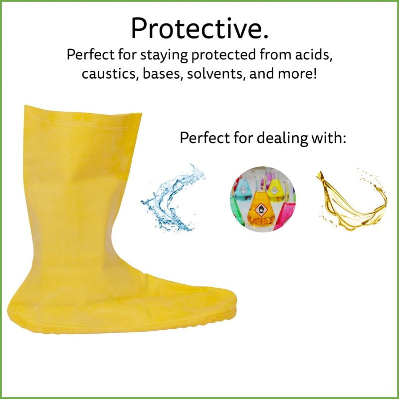 Cordova Lbc10 Hazmat Nuke Boots 75 Mm Thickness Natural Rubber Yellow Unlined 12-inch Length Ribbed Textured Sole For Grip