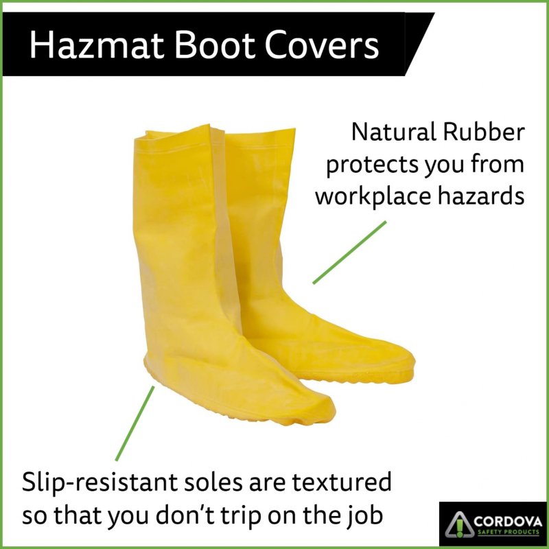 Cordova Lbc10 Hazmat Nuke Boots 75 Mm Thickness Natural Rubber Yellow Unlined 12-inch Length Ribbed Textured Sole For Grip