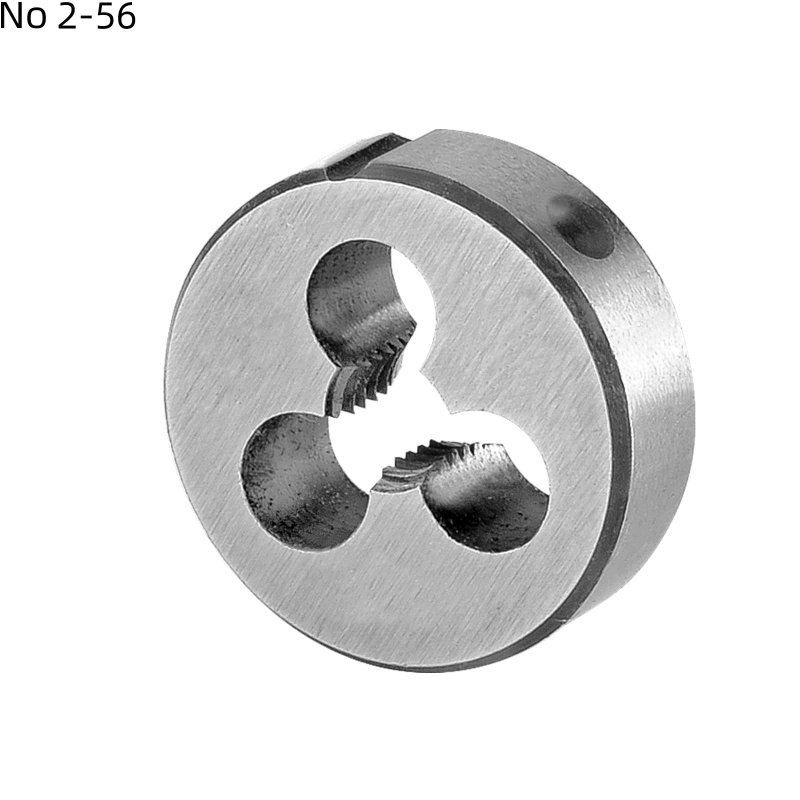 No 2-56 Unc Machine Thread Tap And Round Die Set Right Hand High Speed Steel Alloy Tool For Cutting Or Repairing Metal Threads