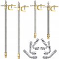 Valve Stem Extension Kit 4 Stainless Steel Braided And 6 Brass Extenders 45 90 135 Degrees 7 In 12 For Cars Trucks Rv Motorhome 
