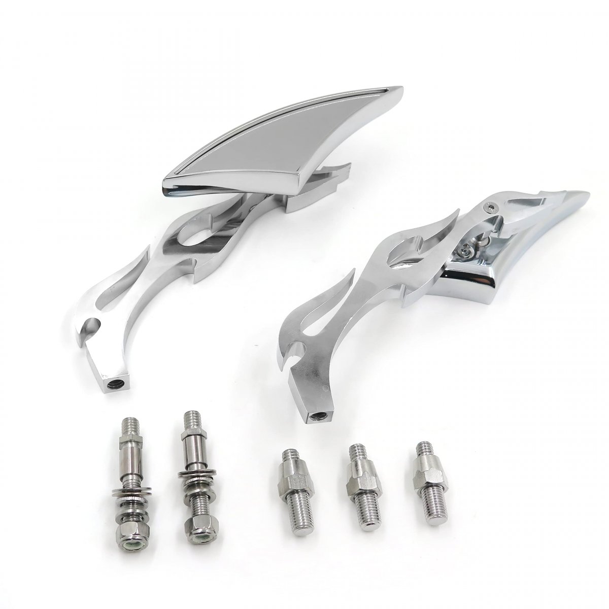 Httmt Chrome Blade Custom Rear View Mirrors For H-d Softail Sporster Dyna Glide Usa