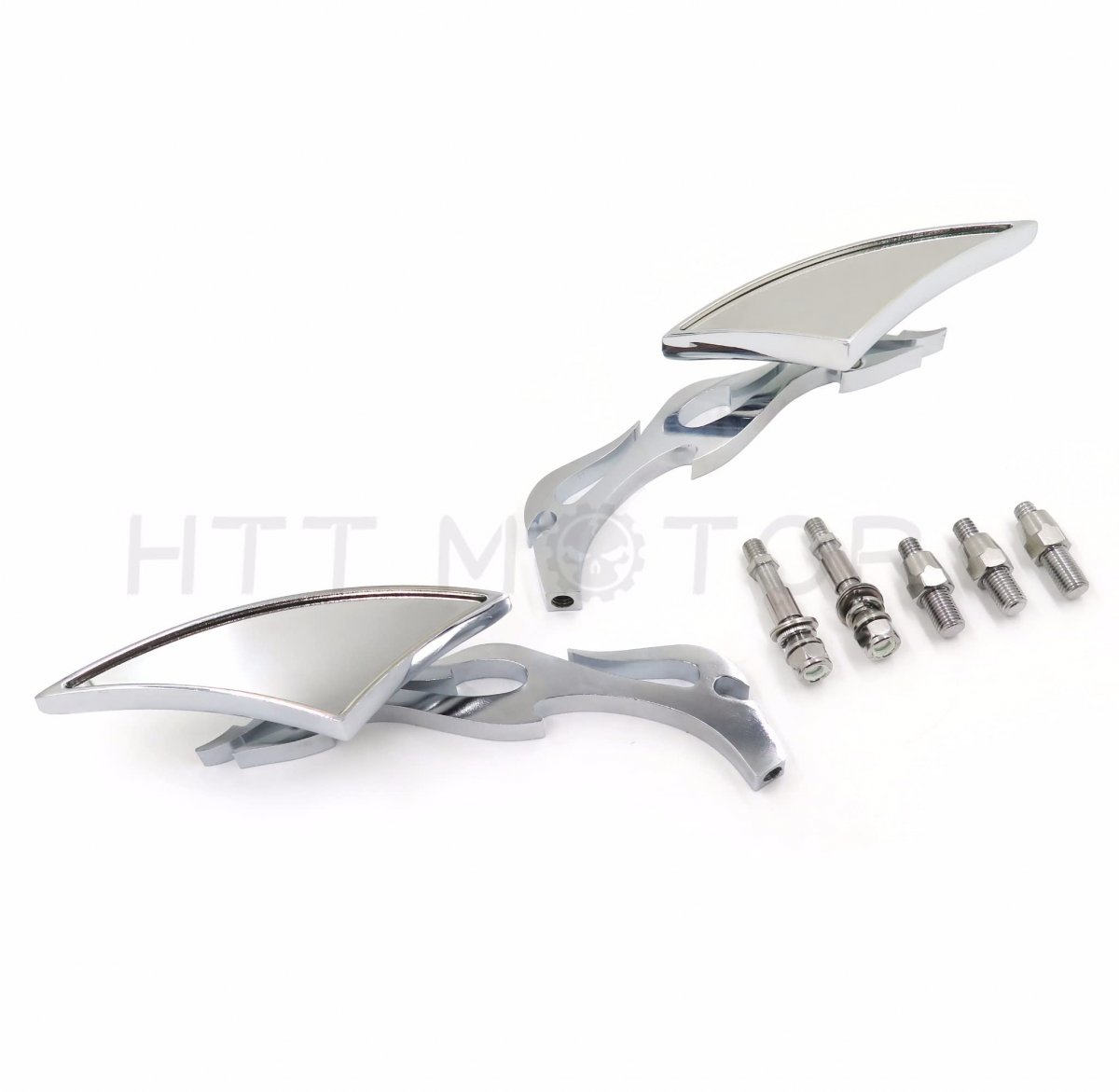 Httmt Chrome Blade Custom Rear View Mirrors For H-d Softail Sporster Dyna Glide Usa