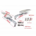 Httmt Chrome Blade Custom Rear View Mirrors Compatible With H-d Softail Sporster Dyna Glide Usa