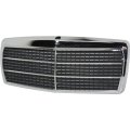 Mercedes Benz 190e Grille Assembly 1984 To 1993 Chrome Shell With Primed Insert 11 Molding Plastic Mb1200103 2018800783 