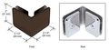 C R Laurence Bgc900rb Crl Oil Rubbed Bronze Beveled Style 90 Degree Glass-to-glass Clamp 