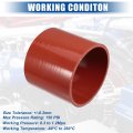 X Autohaux 100mm 3 94 Long Universal Car Straight Silicone Coupler Turbo Pipe Replacement Red