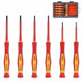 Horusdy 1000v 6-piece Mini Insulated Screwdriver Set Magnetic Tip Electrician Slotted 1 8mm 2 0mm2 5mm 3 0mm Phillips Ph00 Ph0 