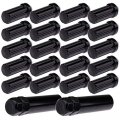Set Of 20 Black 7 Spline Chrome Nuts 9 16 In Wheel Lug Keys For Dodge Dakota Durango For Ram 1500 2002-2011 Drive Close End 2 