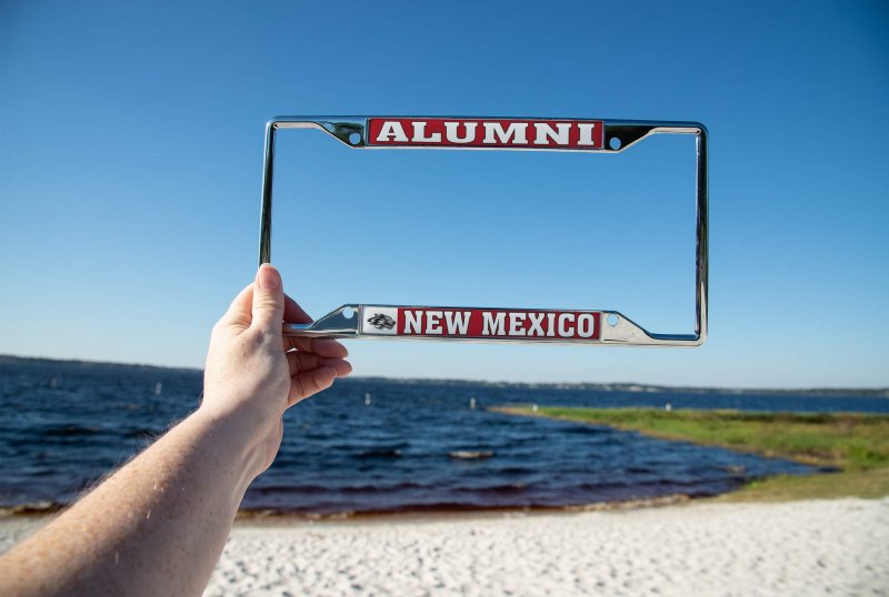 University Of New Mexico Unm Lobos Metal License Plate Frame For Front Or Back Car Officially Licensed Alumni
