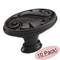Cosmas 4297orb Oil Rubbed Bronze Floral Cabinet Hardware Oval Oblong Knob 10 Pack 