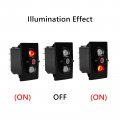 Dual Red Led 7 Pin On -off- Dpdt 3 Way Momentary Rocker Switch Base For Arb Carling Auto Marine Boat Dashboard Replacement 12v