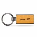Ipick Image Made For Nissan 350z Laser Engraved Maple Wood Gunmetal Frame Case Key Chain
