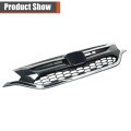 Glossy Black With Chrome Front Upper Bumper Hood Grille Honeycomb Mesh Style Replacement For Honda Crv 2015 2016