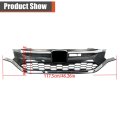 Glossy Black With Chrome Front Upper Bumper Hood Grille Honeycomb Mesh Style Replacement For Honda Crv 2015 2016