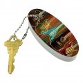Graphics More Guitars Electric Acoustic Rock And Roll Wood Paneling Floating Keychain Oval Foam Fishing Boat Buoy Key Float