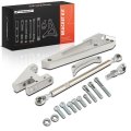 A-premium Polished Aluminum Alternator Bracket Kit Compatible With Chevy Big Block Short Water Pump