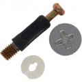 Heyiarbeit 10sets 3-in-1 Metal Furniture Connecting Kit 15mm Od Cam Fitting 6x35mm Dowel Screws 11mm Pre-inserted Nut