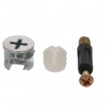 Heyiarbeit 10sets 3-in-1 Metal Furniture Connecting Kit 15mm Od Cam Fitting 6x35mm Dowel Screws 11mm Pre-inserted Nut