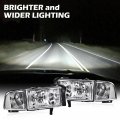 G-plus Headlights Compatible With 1994-2001 Dodge Ram 1500 1994-2002 2500 3500 Not Fit For Sport Model Van Models Driver