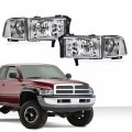 G-plus Headlights Compatible With 1994-2001 Dodge Ram 1500 1994-2002 2500 3500 Not Fit For Sport Model Van Models Driver