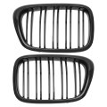 Front Hood Bumper Grille For Bmw 525i 530i E39 2001-2003 No 51137005837 51137005838 Kidney Grill Double Slat 1 Pair Gloss Black