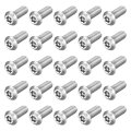 25pcs Torx Security Machine Screws 1 4-20 X 5 8 304 Stainless Steel Tamper Resistant Button Head Bolt Full Thread For 