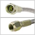 T3 T4 Turbocharger 77 Inches Stainless Steel Braided Turbo Oil Feed Line Npt Adapter Fittings