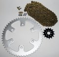 Fits Honda Cr125r 125 R Gold O Ring Chain And Sprocket 13 51 114l 