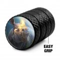 Rhino Glowing Horn Valve Stem Caps For Tire Rim Wheel Aluminum Black