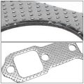 Aluminum Exhaust Manifold Header Gasket Set Compatible With 96-01 Gmc Sonoma Jimmy Chevy S10 Blazer 4 3l Ohv