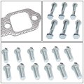 Aluminum Exhaust Manifold Header Gasket Set Compatible With 96-01 Gmc Sonoma Jimmy Chevy S10 Blazer 4 3l Ohv