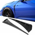 Ikon Motorsports Side Fender Vents For 2016-2021 Honda Civic 10th Gen Sedan Front Pair Tr Style Carbon Fiber Print Black Abs 