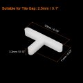 Uxcell 500pcs Wall Floor Tile Plastic T Shape Spacers Tiling Tools 2 5mm 3 32 For Ceramic Installation White