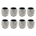 White Tire Valve Caps 8x Handmade Crystal Rhinestone Universal Car Accessories Dustproof Bling Stem Cover For Motorcycle Bike