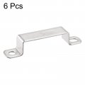 Uxcell U Shaped Connector Bracket 18 X 61 5mm 304 Stainless Steel For Door Closed Bar Holder Strut Channel 6pcs