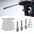 Auger Adapter 1 To 3 Ice Drill Bit Carbon Steel Round Chuck 2 Pits Slots Garden Connector Tools