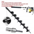 Auger Adapter 1 To 3 Ice Drill Bit Carbon Steel Round Chuck 2 Pits Slots Garden Connector Tools