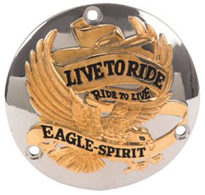 Clutch Covereagle Spirit Big Twin 1970 1998 Chromed W Gold Eagle Rpls Hd 25391-90t