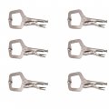 Hfs R 11-inch Swivel Pad Locking C-clamp Pliers 6 Pcs