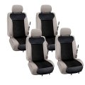 Zone Tech Car Travel Seat Cover Cushion 2 Pack Premium Quality Classic Black Comfortable 4-pack 