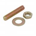 Uxcell 4pcs 30mm Dia 10mm Thickness Glass Table Hardware Aluminum Disc W M8x40mm Screw