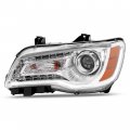 Hecasa Left Headlight Compatible With 2012-2014 Chrysler 300 Halogen Headlamp Replacement For Ch2502235 68085417af-pfm Clear