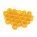 Uxcell 20pcs 21mm Yellow Plastic Wheel Lug Nut Bolt Cover Cap With Removal Tool For Car