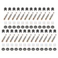 25set Furniture Connectors Kit 10x11 5mm Cam Lock Fitting With M6x40mm Dowel Fasteners And Plastic Cap 3-in-1 Fixing Screws Set 